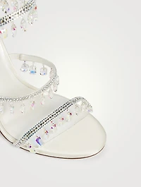 Chandelier Crystal Satin Stiletto Sandals