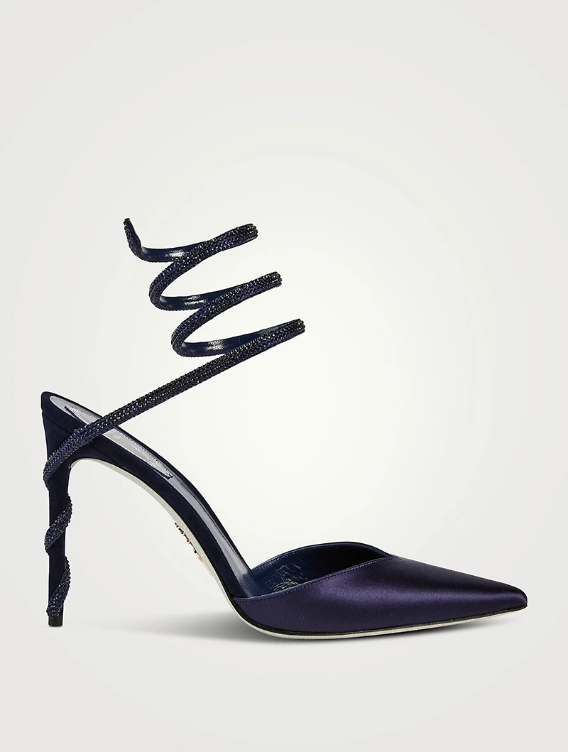 Cleo Crystal Satin Pumps