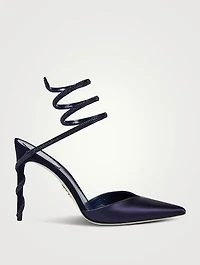 Cleo Crystal Satin Pumps