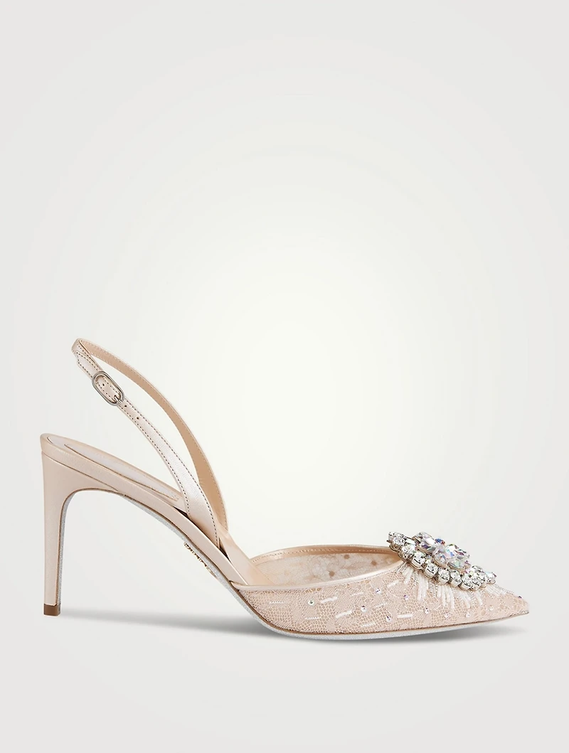 Barbara Mesh Slingback Pumps