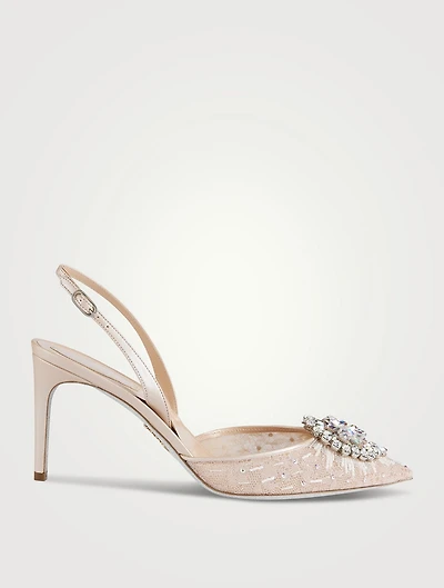 Barbara Mesh Slingback Pumps