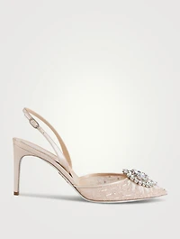 Barbara Mesh Slingback Pumps