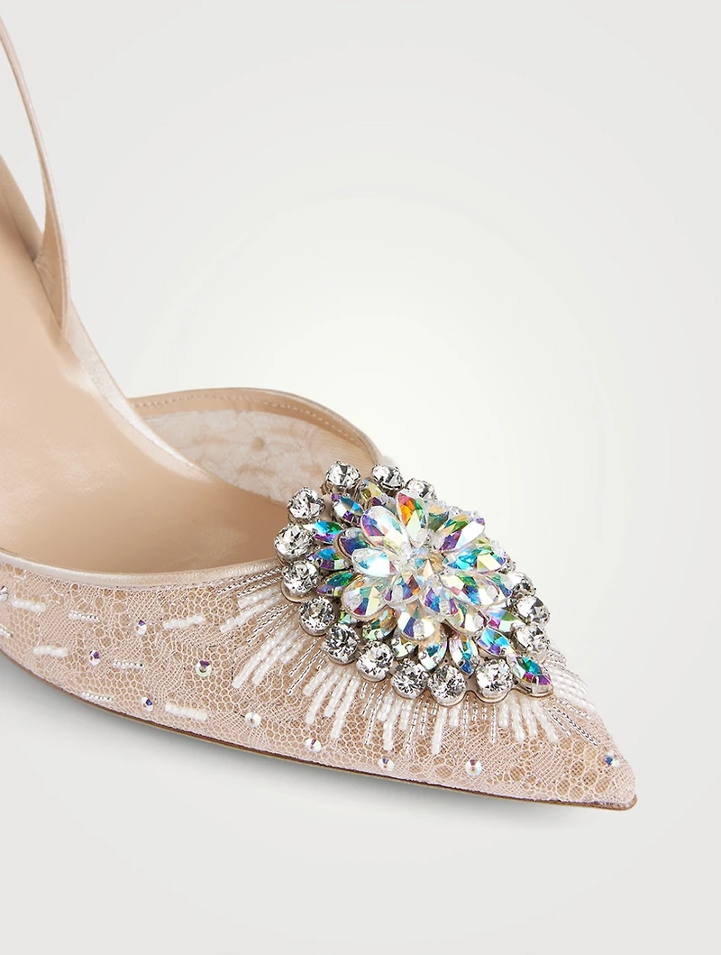 Barbara Mesh Slingback Pumps