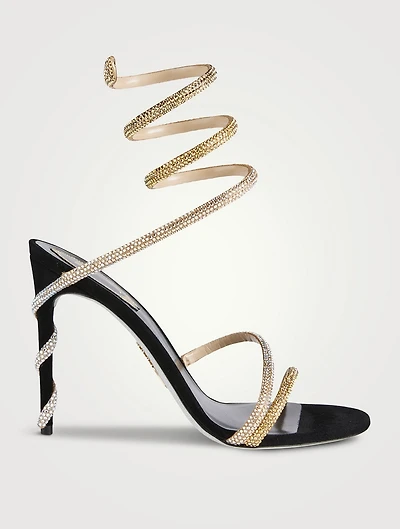 Margot Crystal Suede Sandals