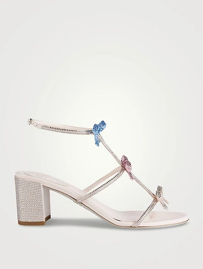Caterina Crystal Satin Sandals