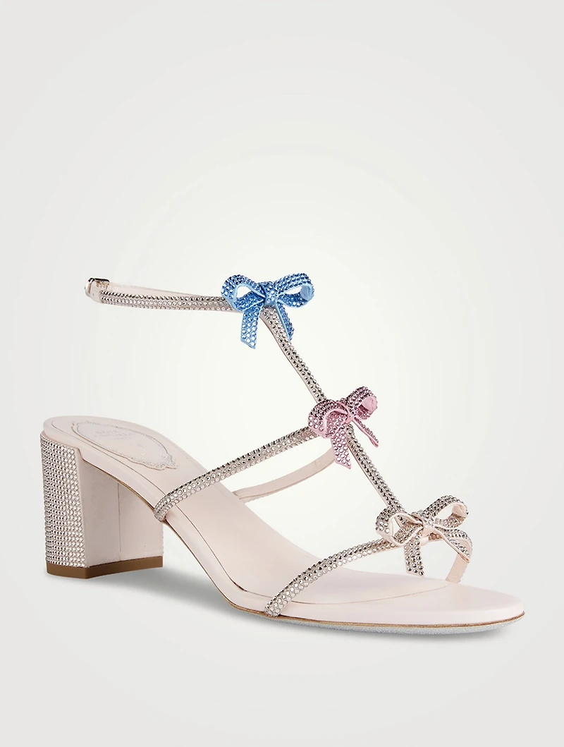 Caterina Crystal Satin Sandals