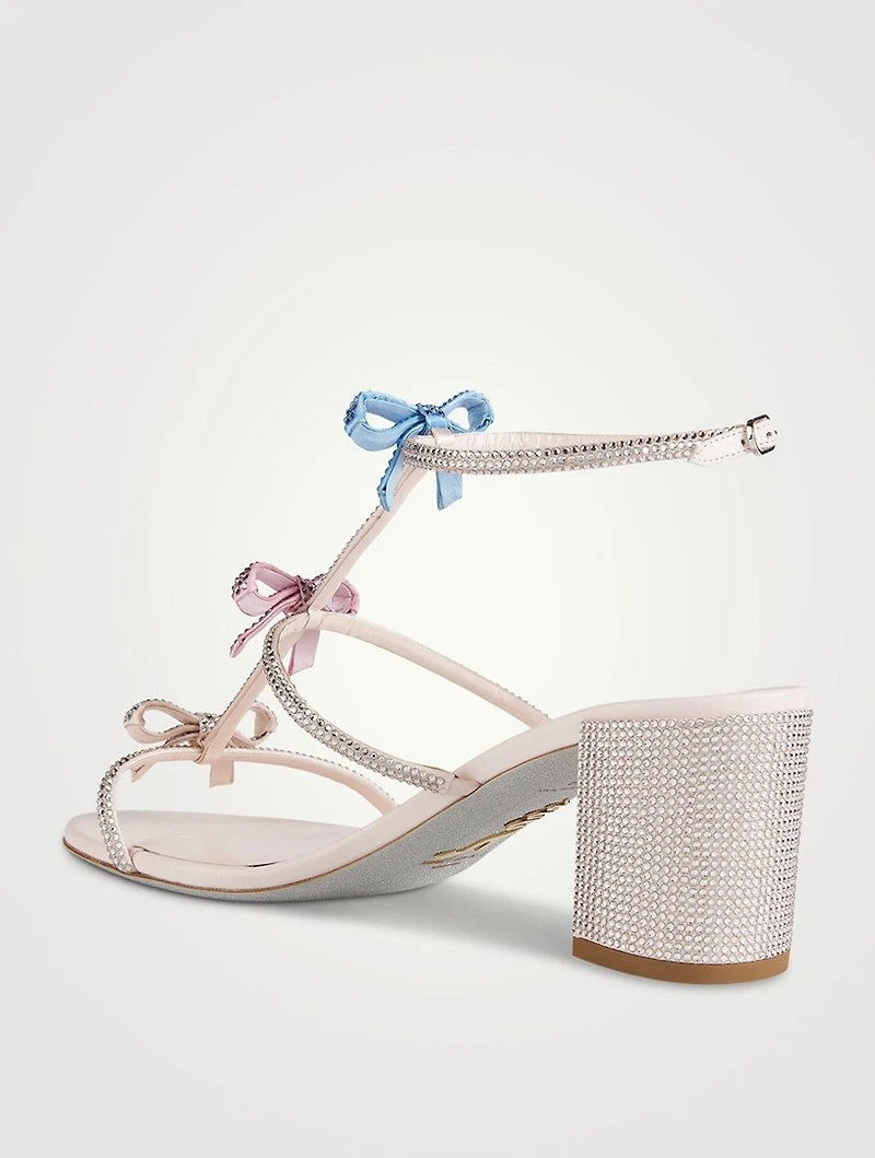 Caterina Crystal Satin Sandals