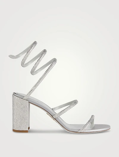 Cleo Crystal Satin Sandals