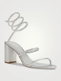 Cleo Crystal Satin Sandals