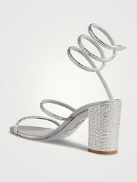 Cleo Crystal Satin Sandals