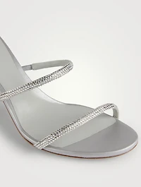 Cleo Crystal Satin Sandals