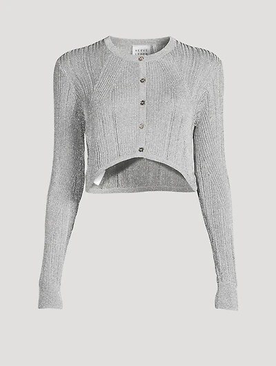 Metallic Cropped Cardigan