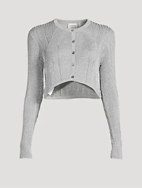 Metallic Cropped Cardigan