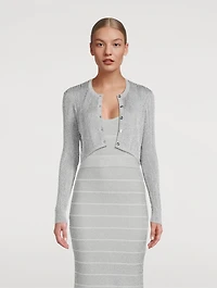 Metallic Cropped Cardigan