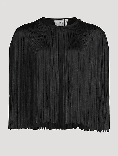 Icon Metallic Fringe Cape