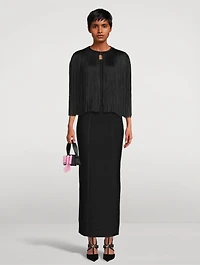 Icon Metallic Fringe Cape