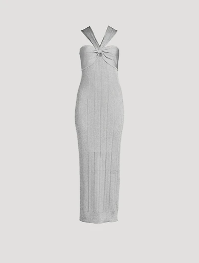 Metallic Textured Rib Gown