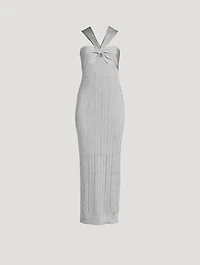 Metallic Textured Rib Gown