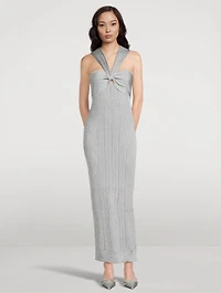 Metallic Textured Rib Gown