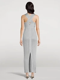 Metallic Textured Rib Gown