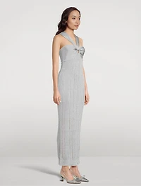 Metallic Textured Rib Gown