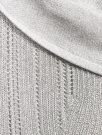 Metallic Textured Rib Gown