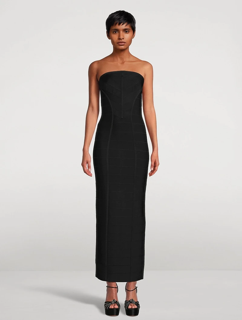 Icon Chevron Bustier Gown