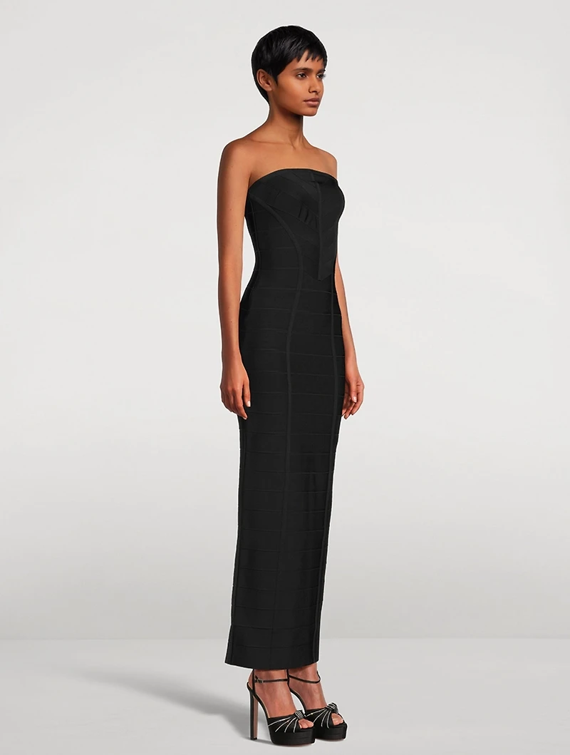 Icon Chevron Bustier Gown