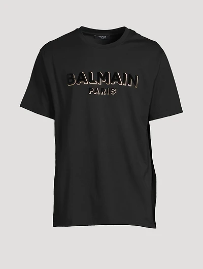 Metallic Flocked Logo T-Shirt