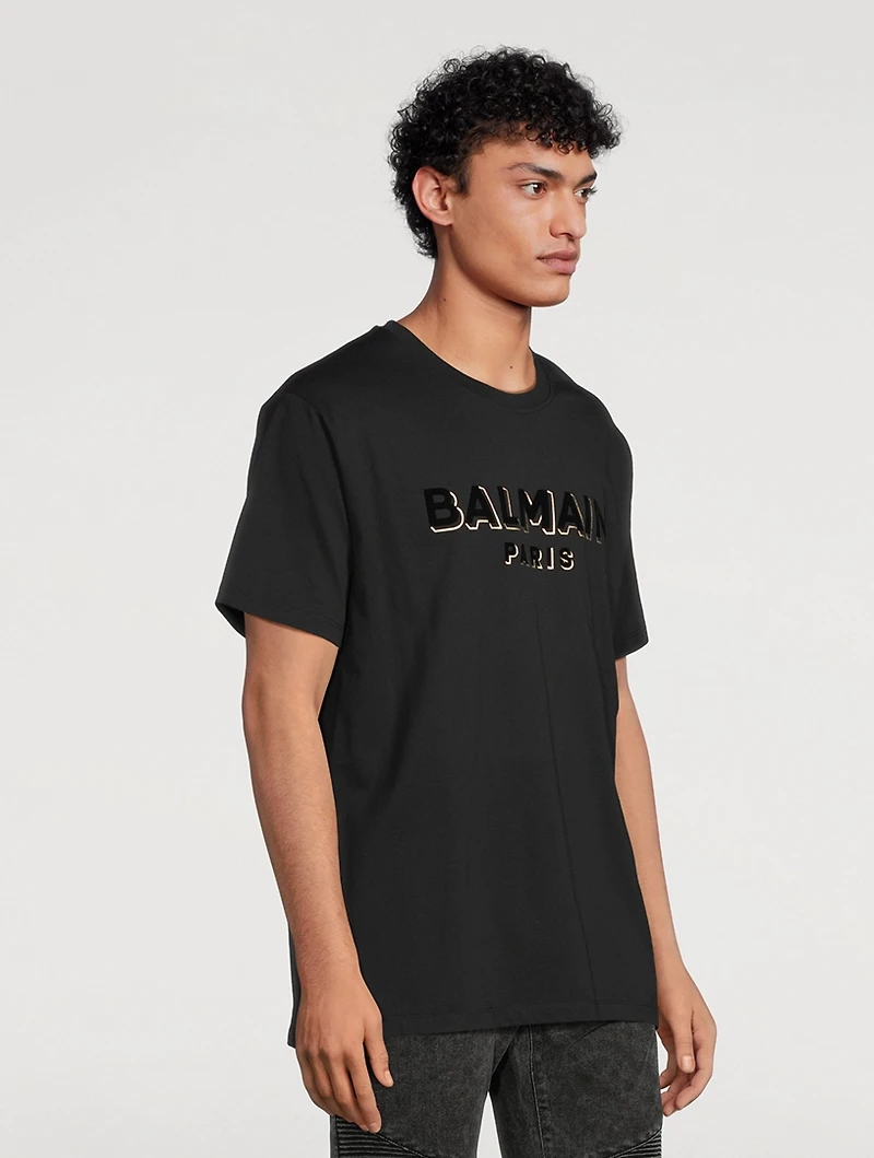 Metallic Flocked Logo T-Shirt