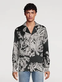 Silk Shirt Paisley Print