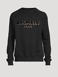 Metallic Flocked Logo Sweatshirt