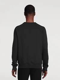 Metallic Flocked Logo Sweatshirt