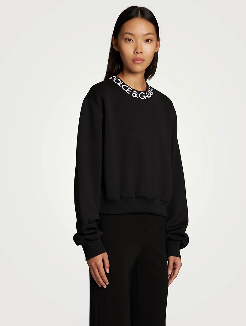 Cotton-Blend Logo Sweatshirt