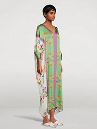 Xim Long Kaftan Lotus Print