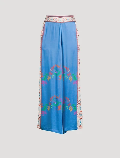 Palazzo Pants Lotus Print