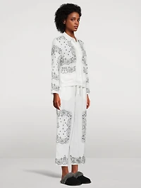 Linen Bandana Placement Pocket Pajama Set