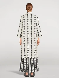 Linen Caftan Lounge Set Palm Stripe