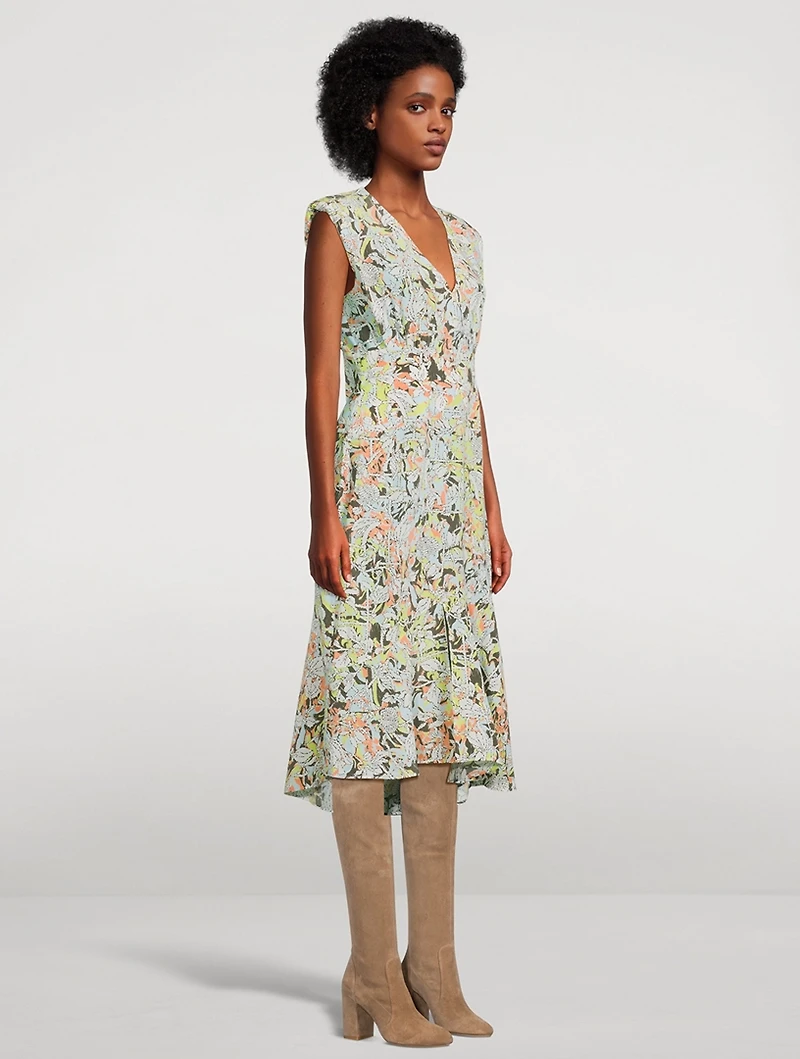 Nadia Silk Dress Floral Print