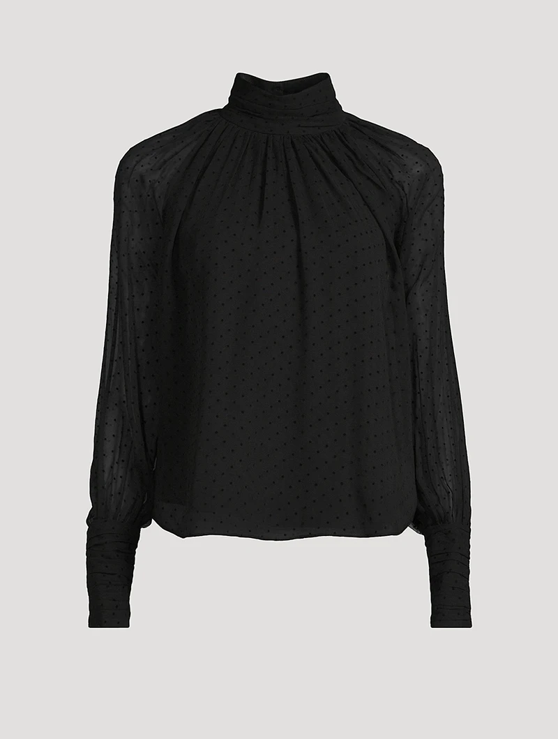 Lia Silk Long-Sleeve Top