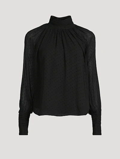 Lia Silk Long-Sleeve Top
