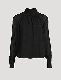 Lia Silk Long-Sleeve Top