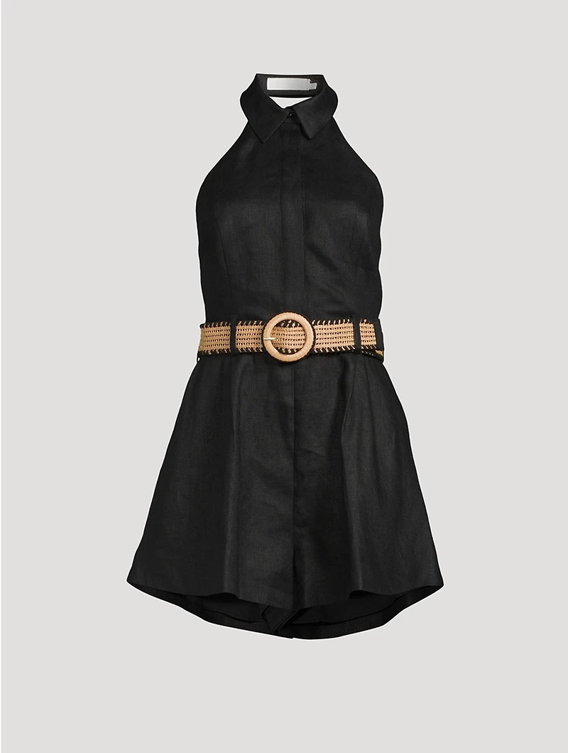 August Linen Halter Playsuit