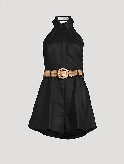 August Linen Halter Playsuit