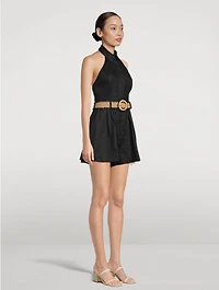 August Linen Halter Playsuit