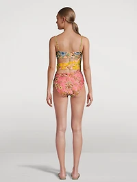 Junie Cut-Out One-Piece Swimsuit Floral Print
