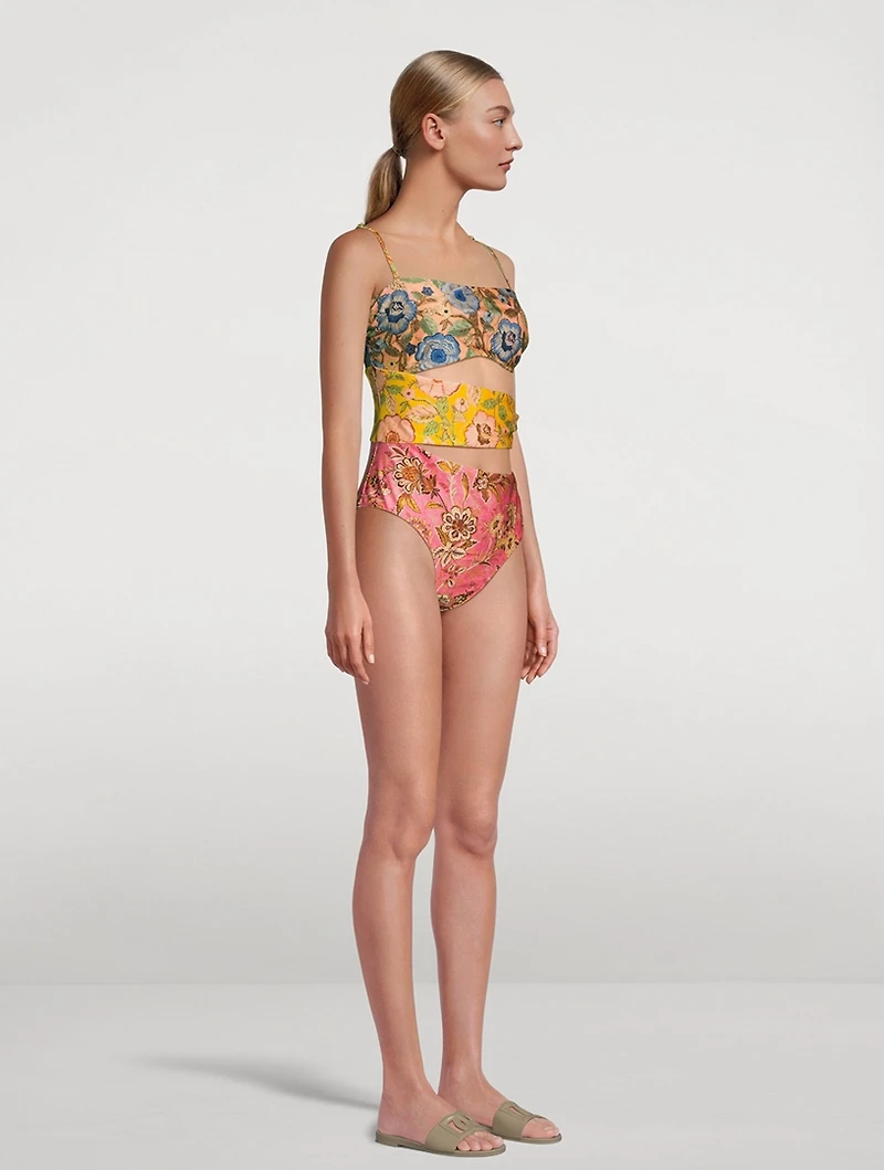 Junie Cut-Out One-Piece Swimsuit Floral Print