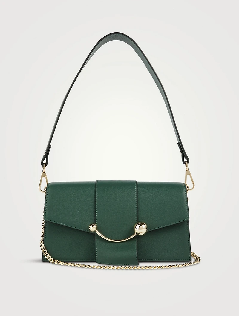 Mini Crescent Chain Leather Shoulder Bag