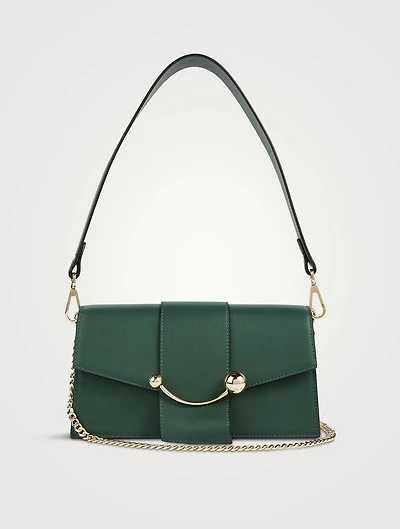 Mini Crescent Chain Leather Shoulder Bag