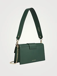 Mini Crescent Chain Leather Shoulder Bag